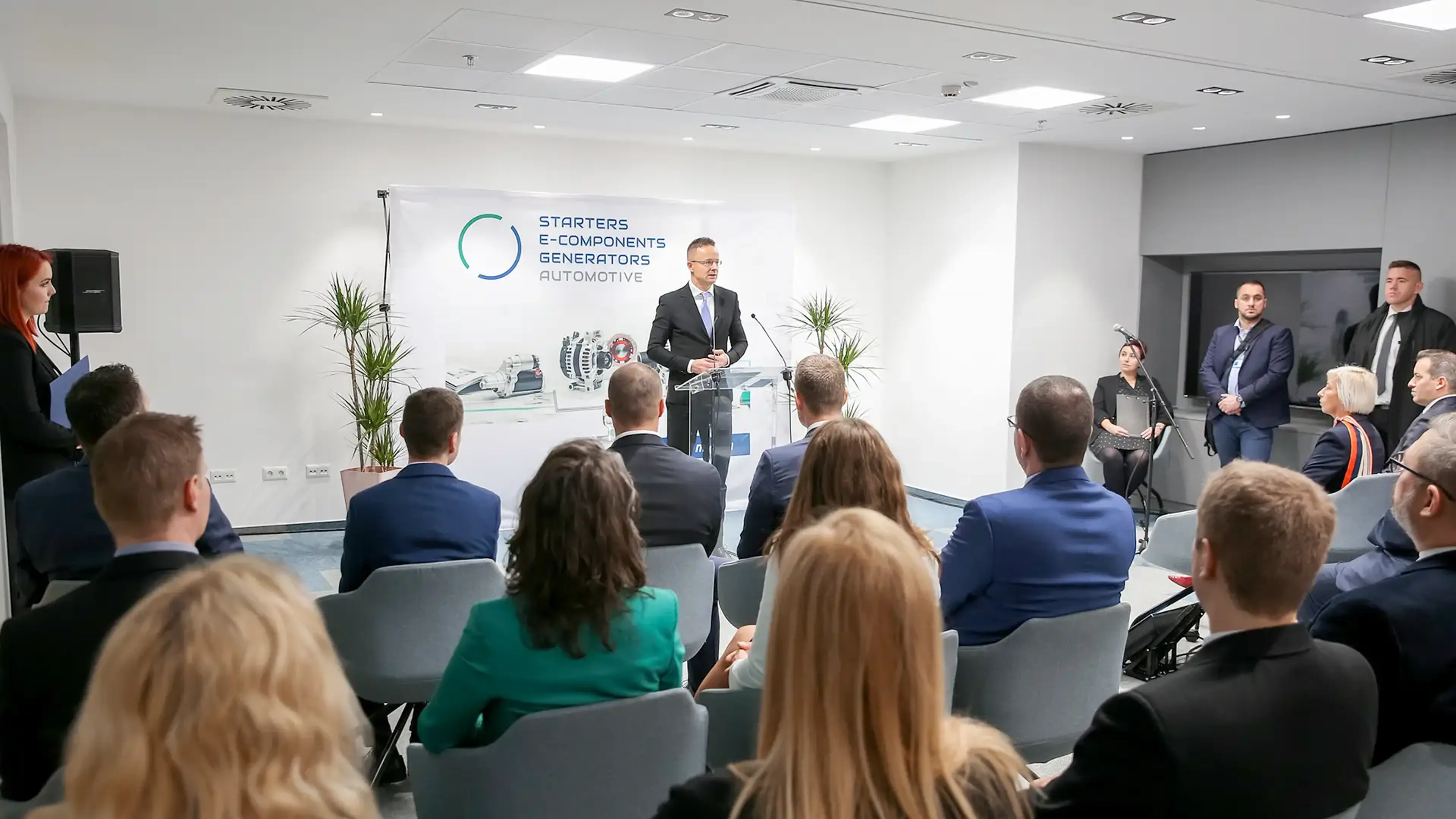 Foreign Minister Szijjártó holds a speech at plant opening ceremony