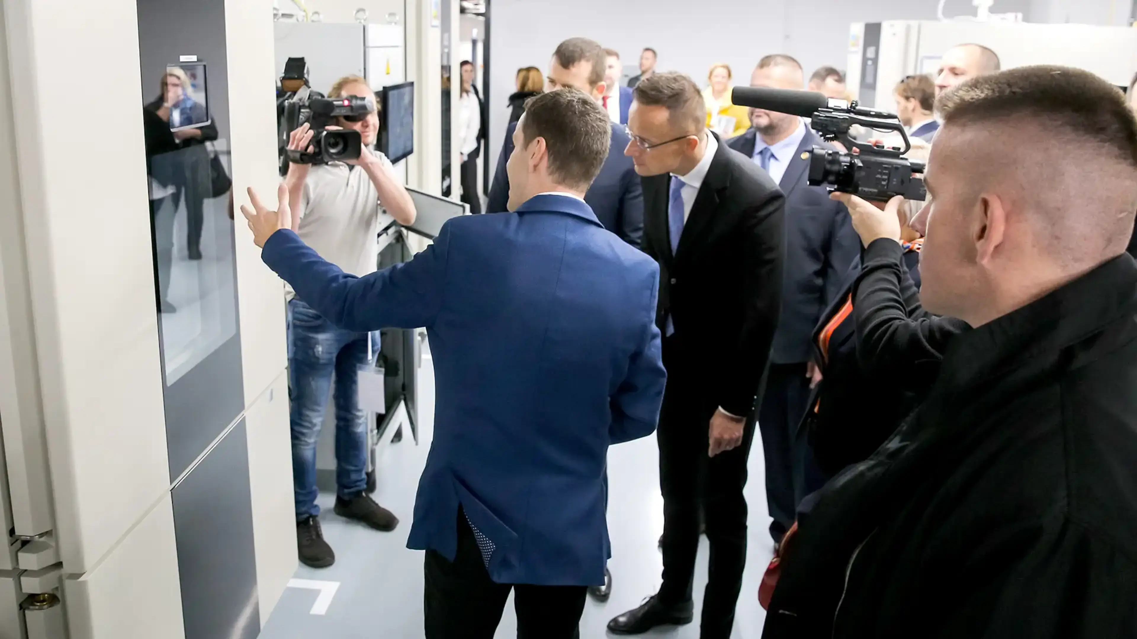 Showing the testing machines at the plant opening